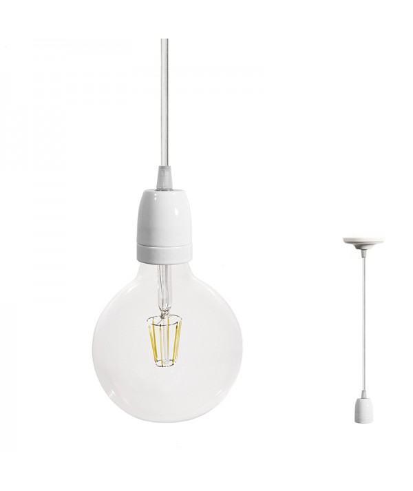 Lampada A Sospensione Filotto Ceramico bianco
