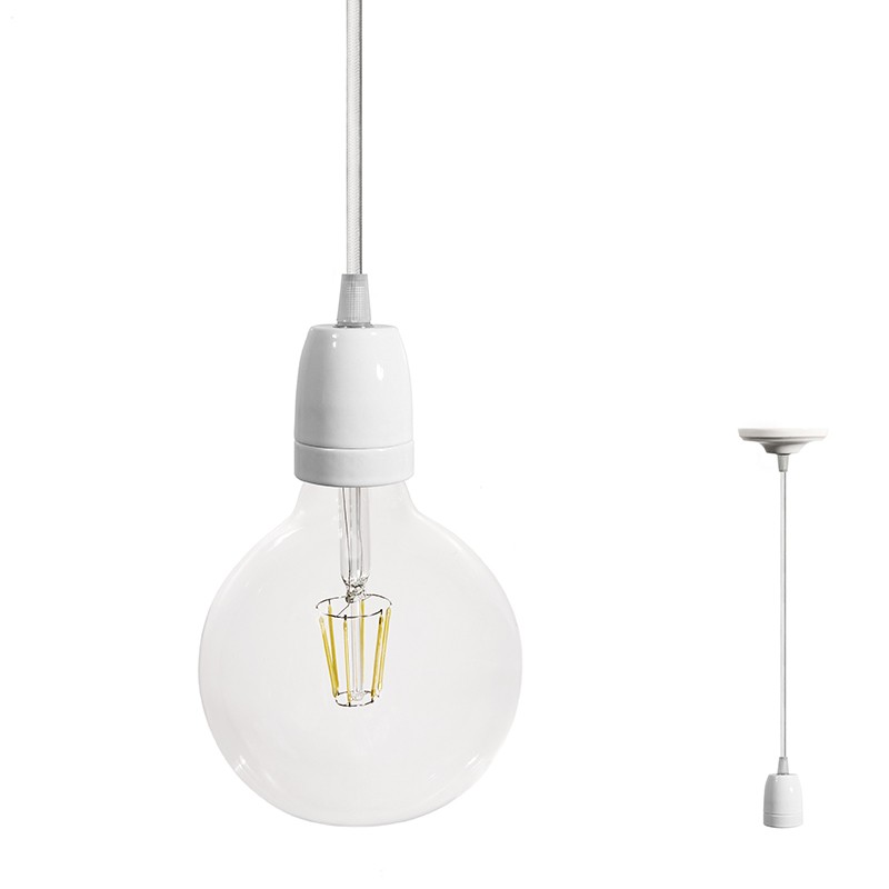 Lampada A Sospensione Filotto Ceramico bianco