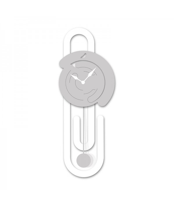 Orologio da parete Graffa Legno bianco - Grigio polvere de I dettagli