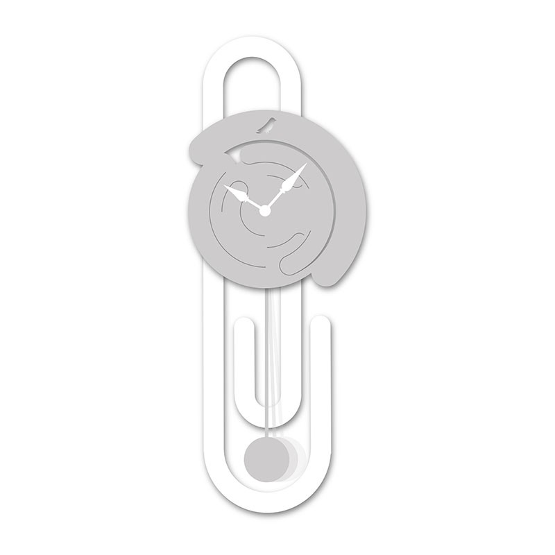 Orologio da parete Graffa Legno bianco - Grigio polvere de I dettagli Orologio da parete Graffa Legno bianco - Grigio polvere de I dettagli