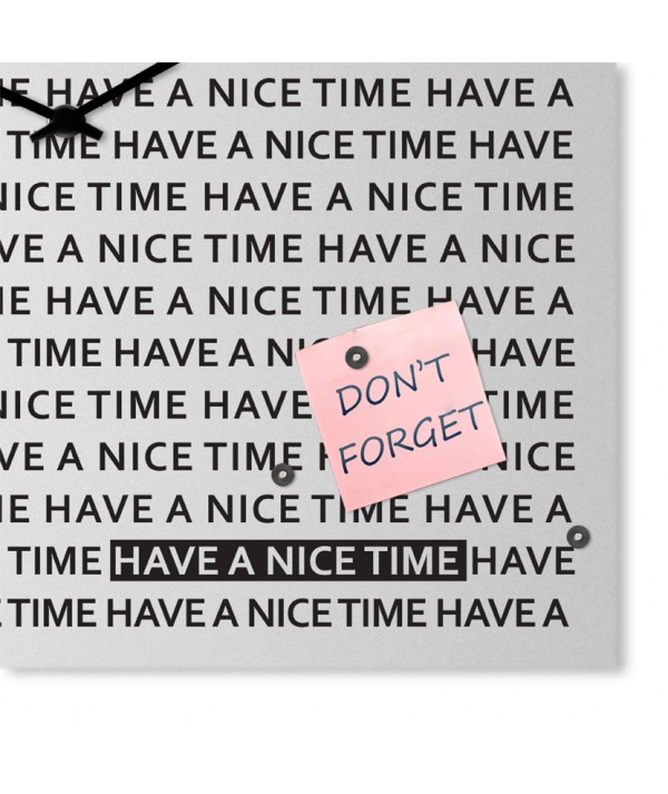 Nice Time Orologio da parete e lavagna magnetica 