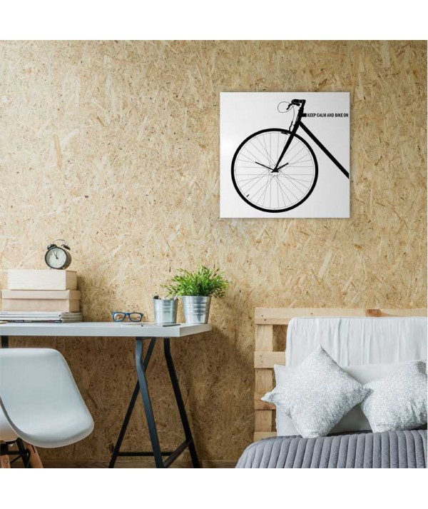 Orologio da parete Bike Clock in metallo bianco