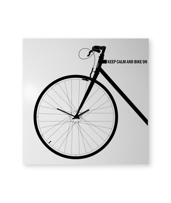 Bike Clock orologio da parete in metallo bianco