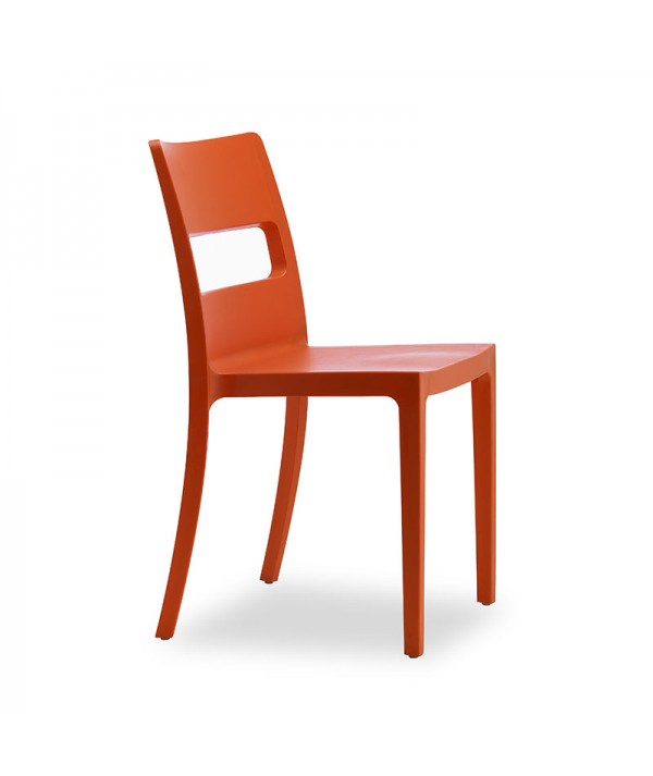 Sedia Sai da esterno color Arancione lato