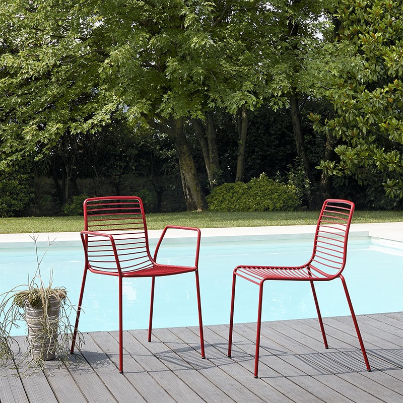 Set 2 sedie Summer con Braccioli color Mattone Set 2 sedie Summer con Braccioli color Mattone