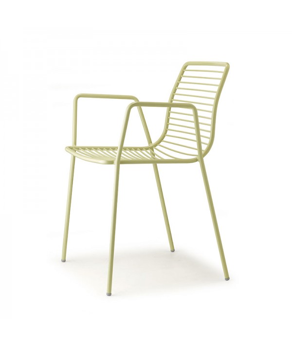 Sedia Summer con braccioli verde tiglio