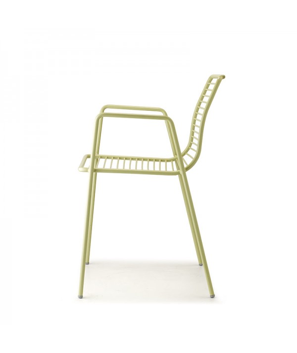 Sedia Summer con braccioli verde tiglio