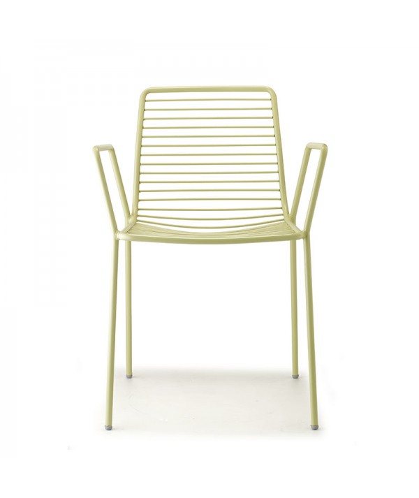 Sedia Summer con braccioli verde tiglio