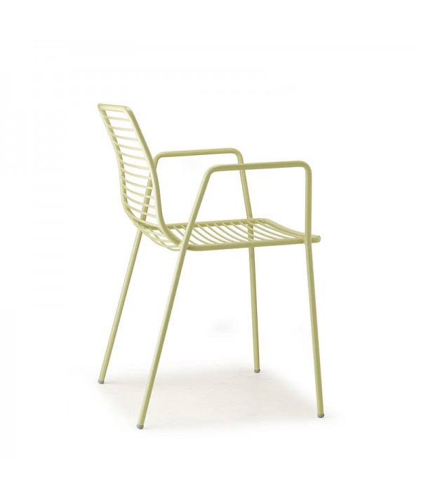 Sedia Summer con braccioli verde tiglio