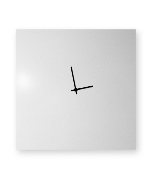 Orologio Changing Clock da parete realizzato su lastra di metallo serigrafata a mano senza numeri