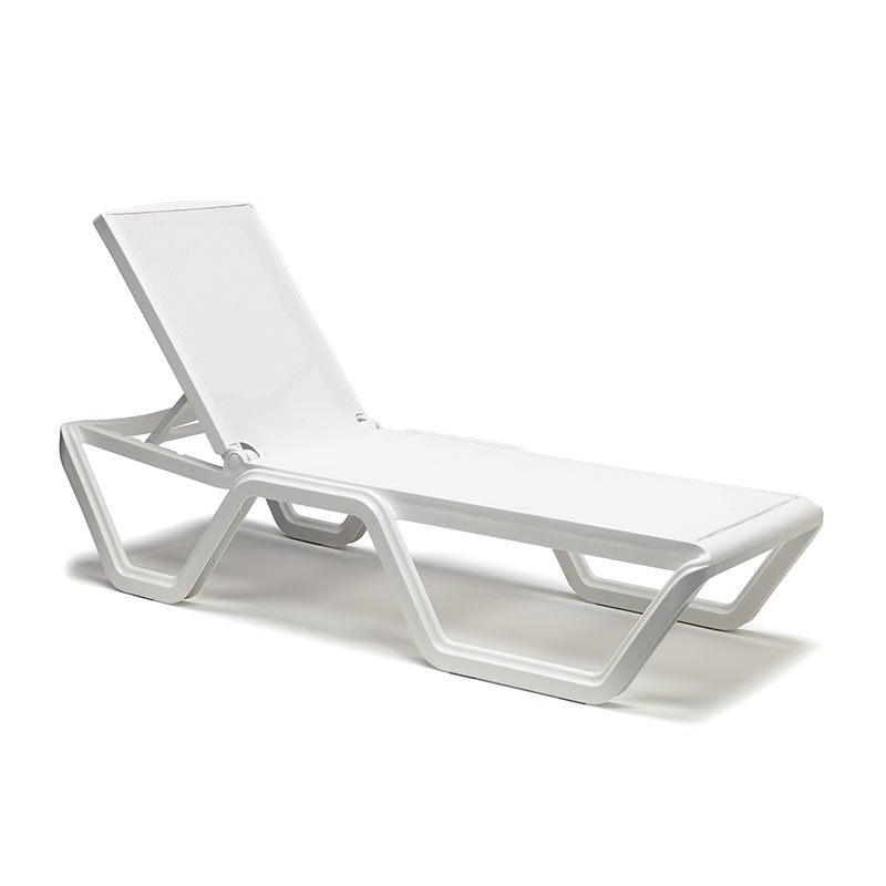 Lettino da sole Vela bianco di scab design in tecnopolimero