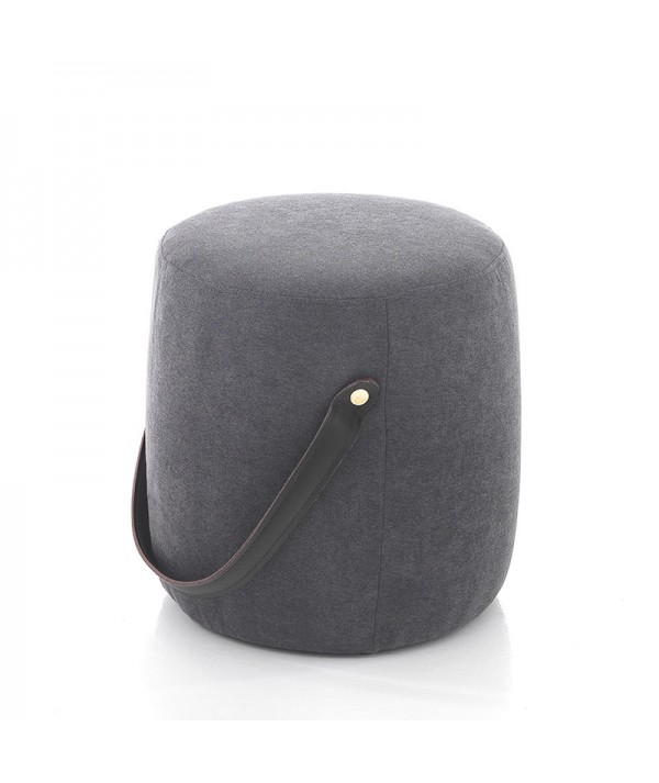 Pouf imbottito Drum grigio scuro