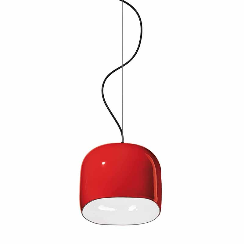 lampada a sospensione ayrton di deco ferroluce in ceramica rossa lampada a sospensione ayrton di deco ferroluce in ceramica rossa