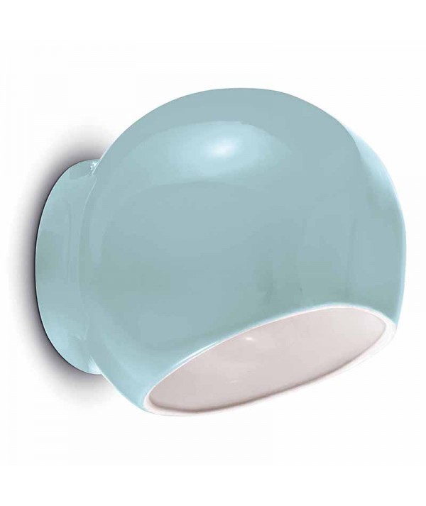 applique di ferroluce in ceramica  azzurro