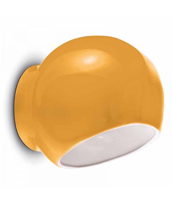 applique di ferroluce in ceramica giallo