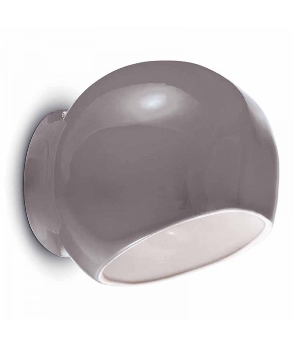 applique di ferroluce in ceramica grigia