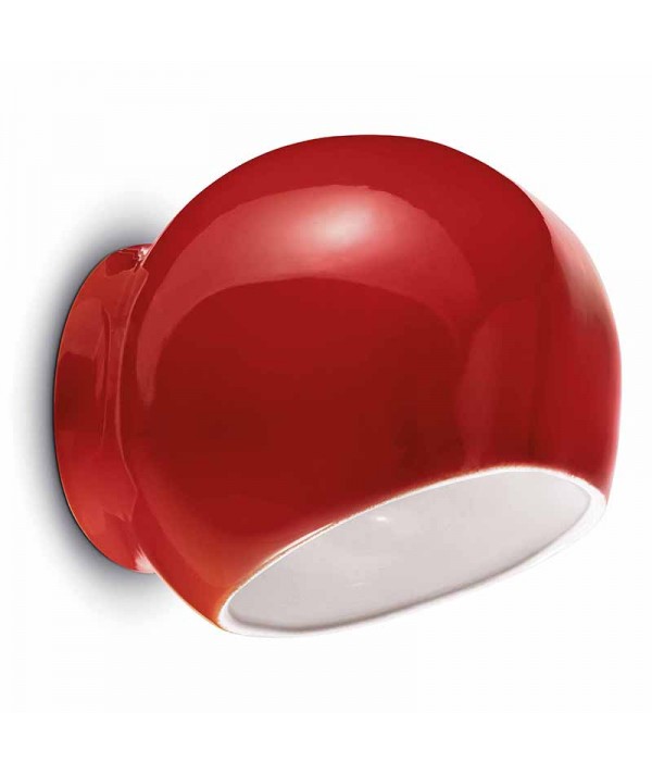 applique di ferroluce in ceramica rosso