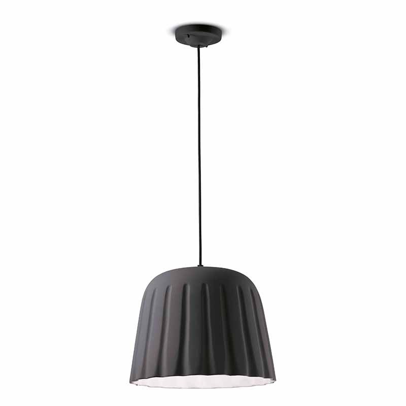 lampada a sospensione di ferroluce in ceramica grigio nerastro lampada a sospensione di ferroluce in ceramica grigio nerastro