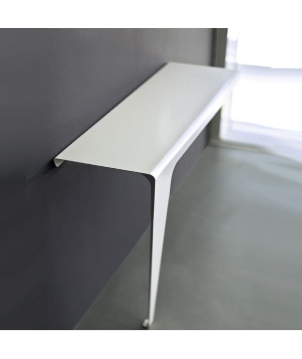 Consolle tavolo Lama laterale in metallo laccato bianco