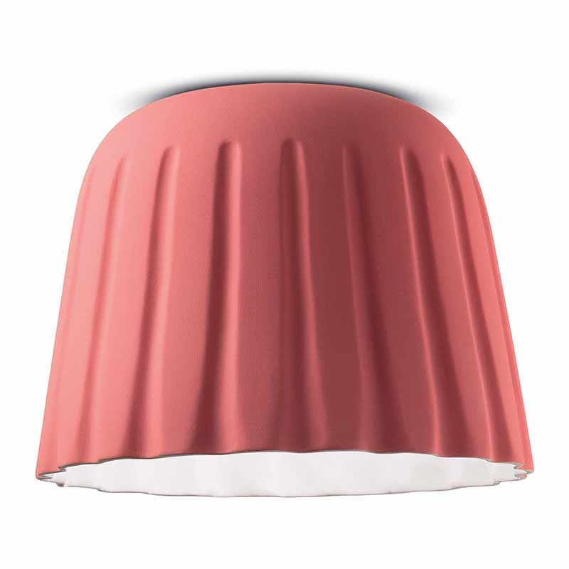 lampada a soffitto di ferroluce in ceramica rosa corallo lampada a soffitto di ferroluce in ceramica rosa corallo