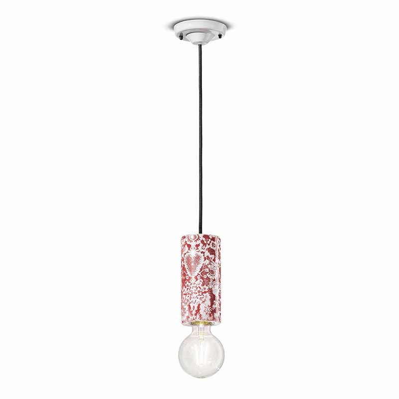 lampada Cilindro in ceramica colorata blu di ferroluce lampada Cilindro in ceramica colorata blu di ferroluce