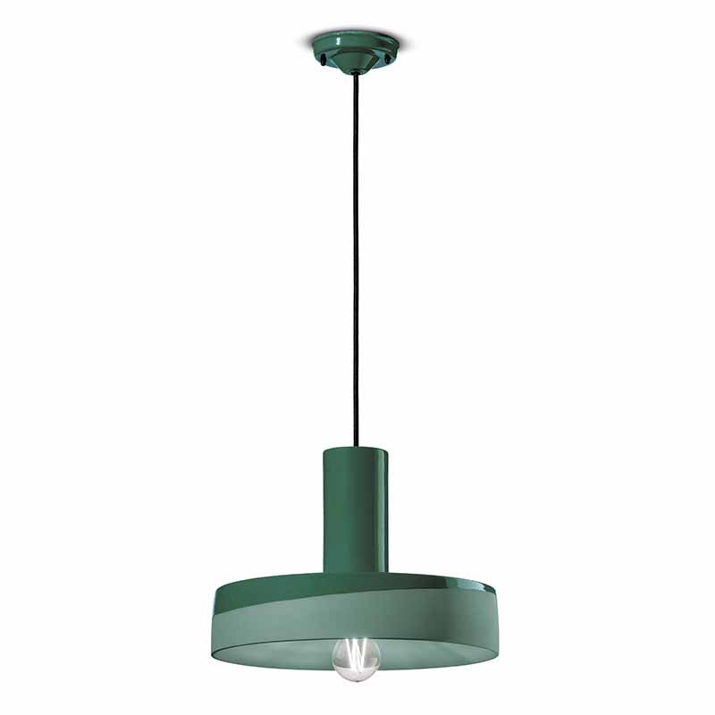 lampada a sospensione di ferroluce in ceramica verde bottiglia lampada a sospensione di ferroluce in ceramica verde bottiglia