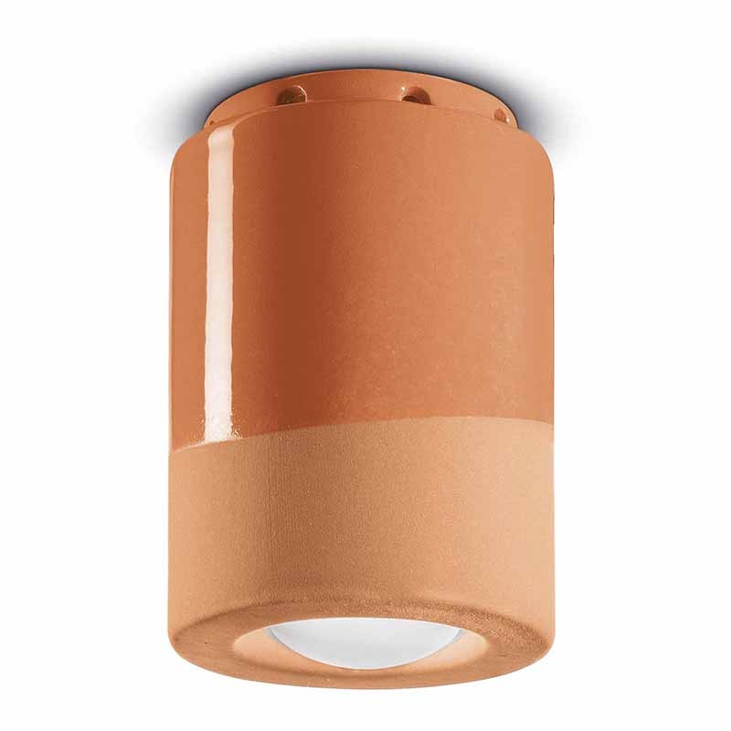 lampada a soffitto di ferroluce in ceramica arancio pesca lampada a soffitto di ferroluce in ceramica arancio pesca