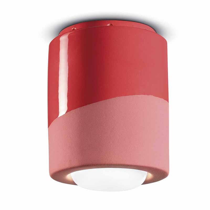 lampada a soffitto di ferroluce in ceramica rosso lampada a soffitto di ferroluce in ceramica rosso