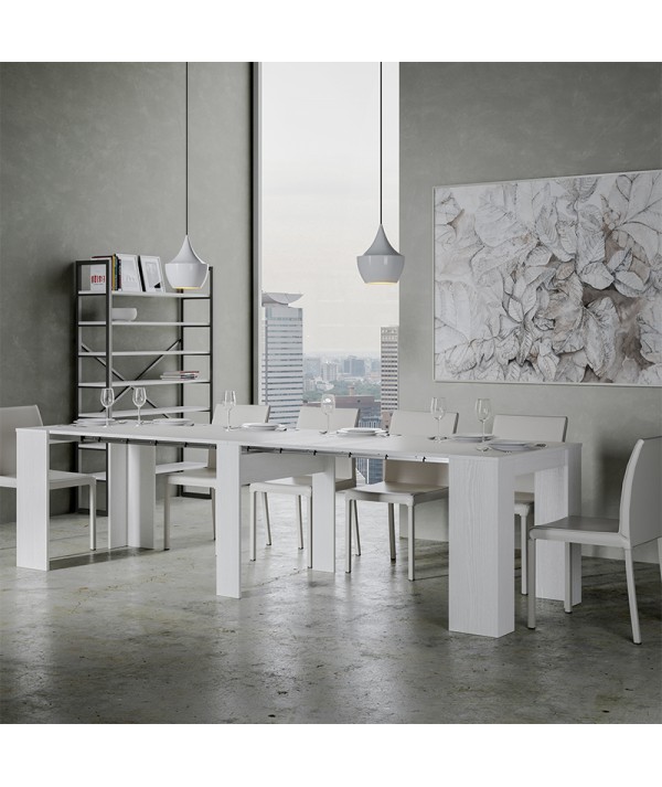 Consolle Allungabile Venus bianco frassino  allunghe