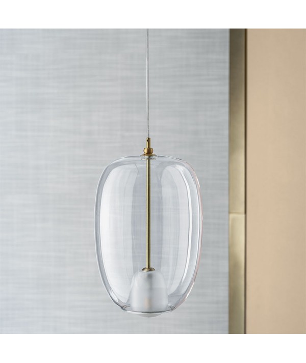 Lampada a sospensione Blow grande ottone