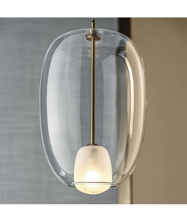 Lampada a sospensione Blow grande in vetro