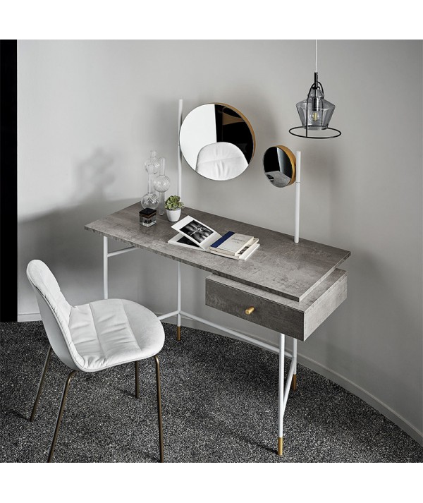 Scrittoio Vanity melaminico cemento