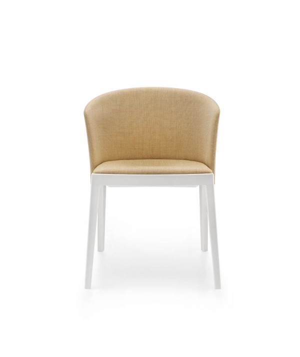 Sedia Bi Full-Back bianco e sabbia