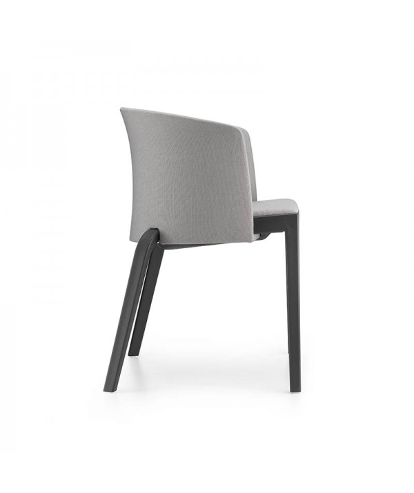 Sedia Bi Full-Back grigio e nero