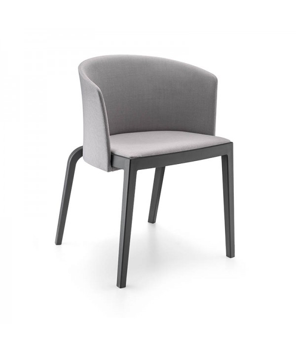 Sedia Bi Full-Back grigio e nero