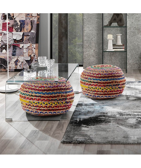 Pouf Rainbow ambientato
