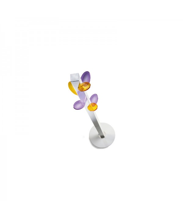 Appendiabiti Smartyn in acciaio verniciato bianco e pomoli multicolor dall'alto
