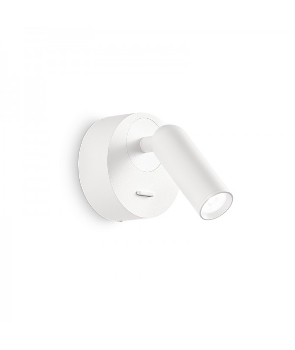 Applique Bean Round bianco idealux