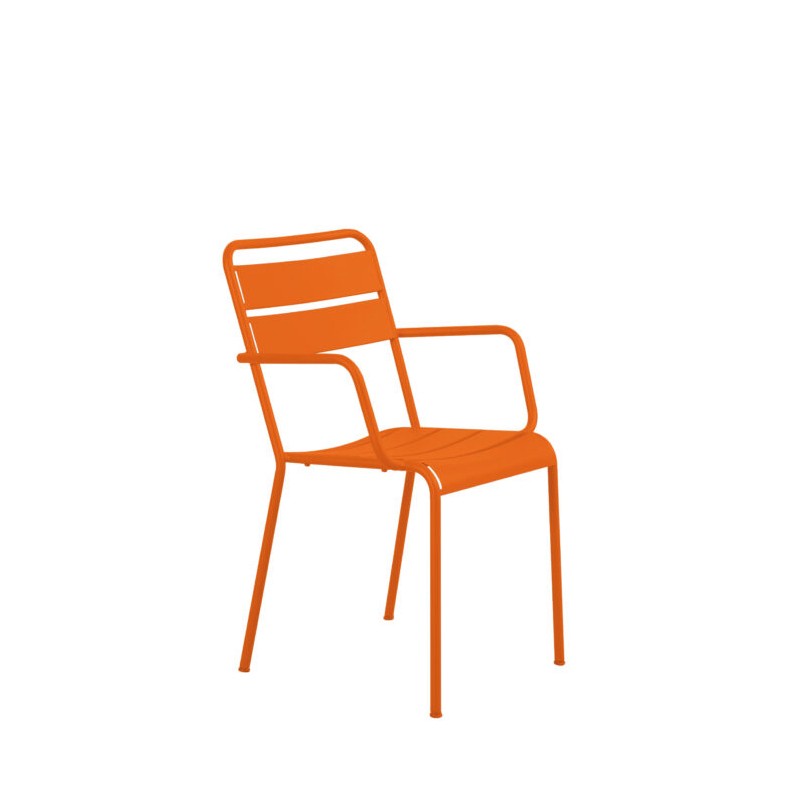 Sedia con braccioli Twist arancio Sedia con braccioli Twist arancio