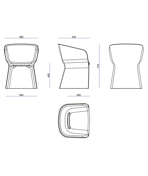 Poltroncina Margarita in polietilene scheda tecnica